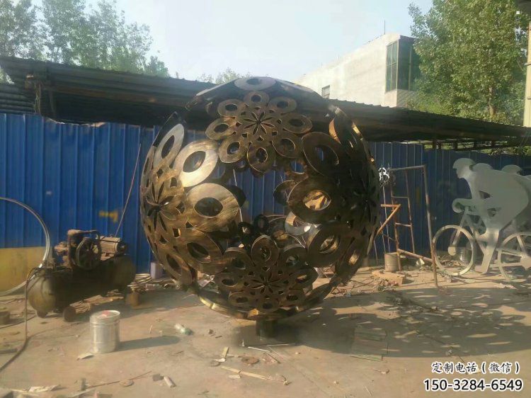 廣場(chǎng)球體雕塑，露天雕塑，不銹鋼球體雕塑標(biāo)準(zhǔn)