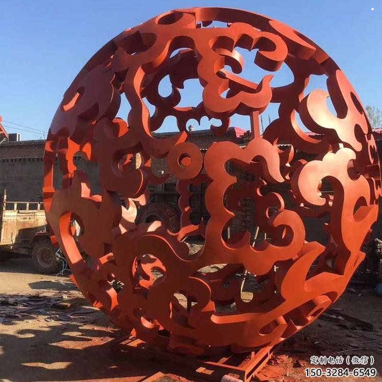 花球雕塑廠家，鍛造工藝，不銹鋼花球雕塑承接