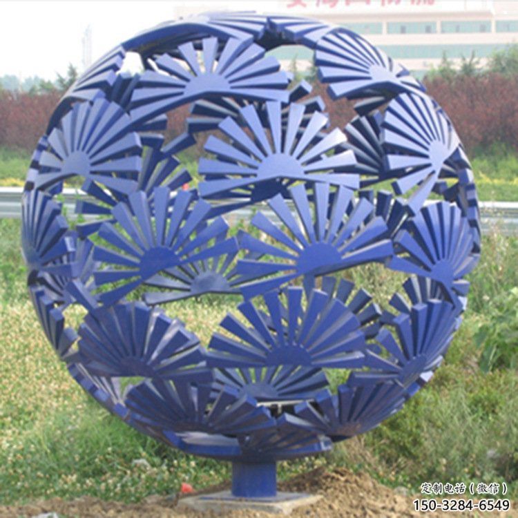 花紋球雕塑提供，室外雕塑，不銹鋼花紋球雕塑指用