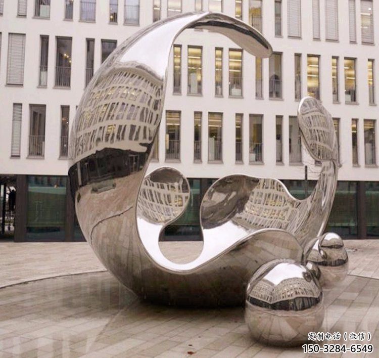 景觀球雕塑優選，拉絲工藝，不銹鋼景觀球雕塑承接