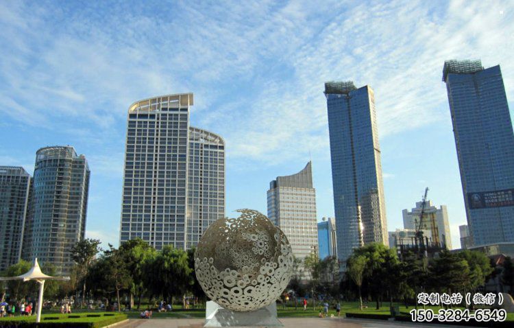 球形雕塑承接，景區案例，景觀鏤空球形雕塑定制廠家