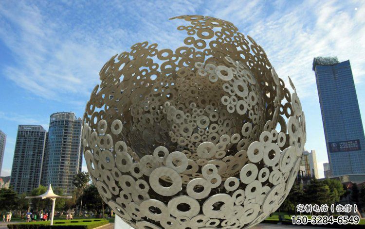 現代球形雕塑承接，歐式風格，鏤空球形雕塑精選