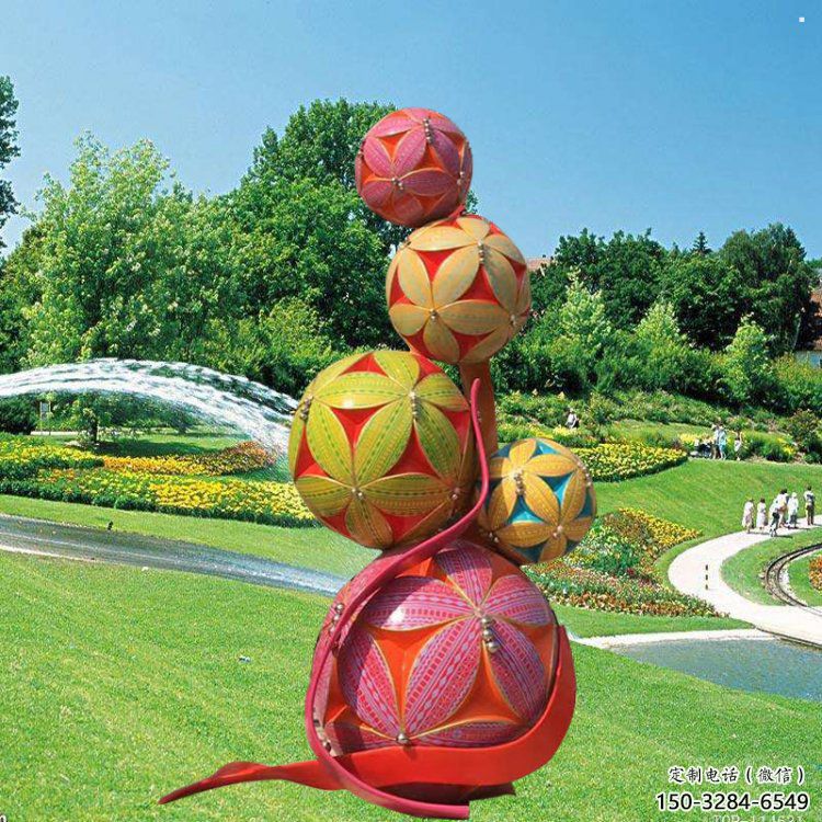 繡球雕塑服務(wù)商，公園小品，地產(chǎn)不銹鋼繡球雕塑廠家