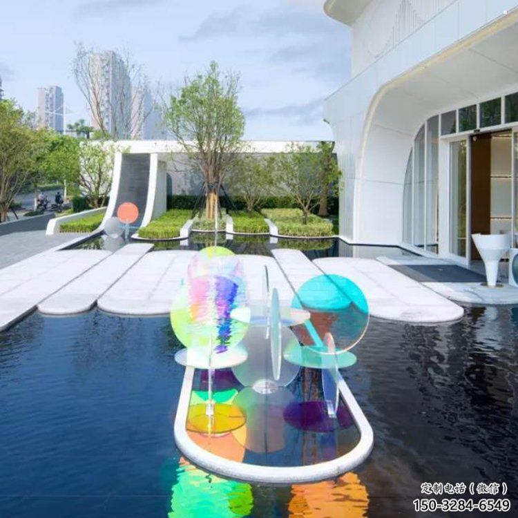 原子球雕塑通用，水景雕塑，不銹鋼原子球雕塑廠