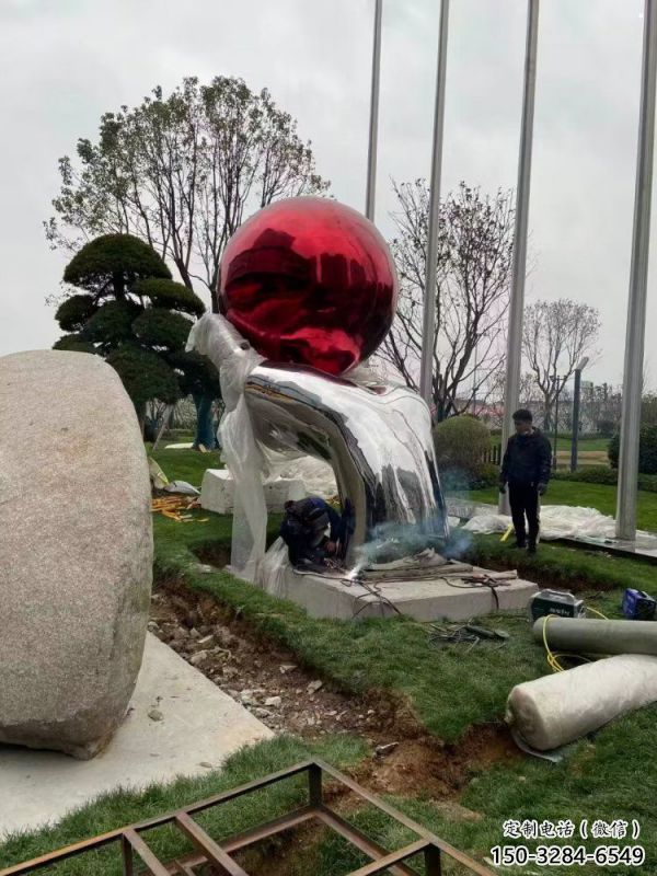 圓球雕塑服務(wù)商，街景小品，環(huán)境烤漆圓球雕塑訂做