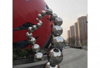 分子球雕塑訂做，彩鋼制作，不銹鋼分子球雕塑訂做廠家