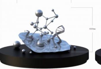 原子球雕塑廠家，街景小品，不銹鋼原子球雕塑優價