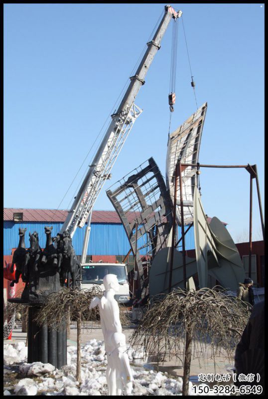 大型商場絲帶雕塑