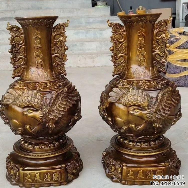 花瓶雕塑供應，地標擺件，銅花瓶雕塑制造廠家