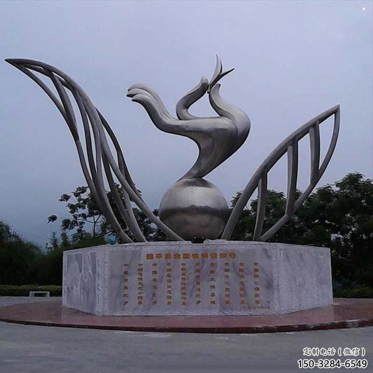 手拈花雕塑精選，戶外雕塑，不銹鋼手拈花雕塑優價