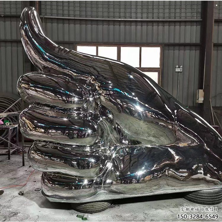 手拈花雕塑專供，手勢雕塑，不銹鋼手拈花雕塑供應