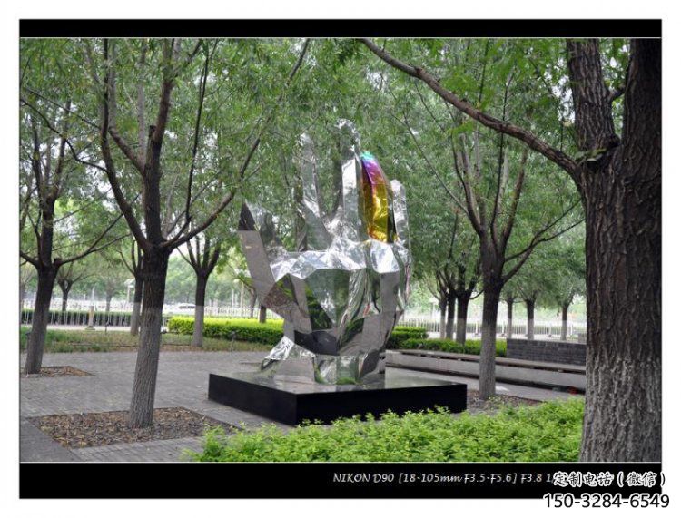 手掌雕塑訂做，景區(qū)案例，藝術(shù)不銹鋼手掌雕塑定制