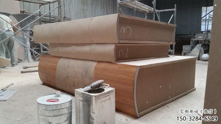 疊書雕塑提供，露天雕塑，鑄銅疊書雕塑生產承接