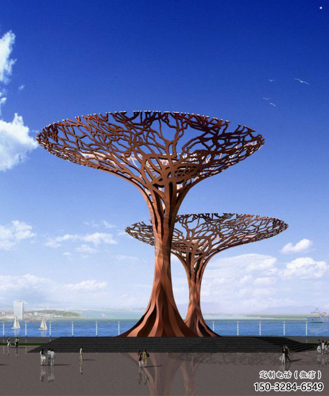 遮陽(yáng)樹雕塑選用，美陳雕塑，不銹鋼遮陽(yáng)樹雕塑標(biāo)準(zhǔn)