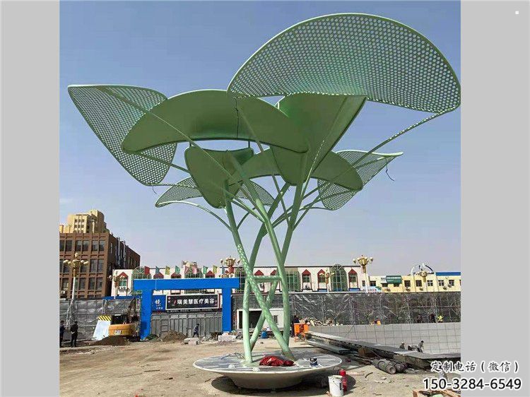 鏤空樹(shù)雕塑制造商，城市雕塑，烤漆鏤空樹(shù)雕塑定制