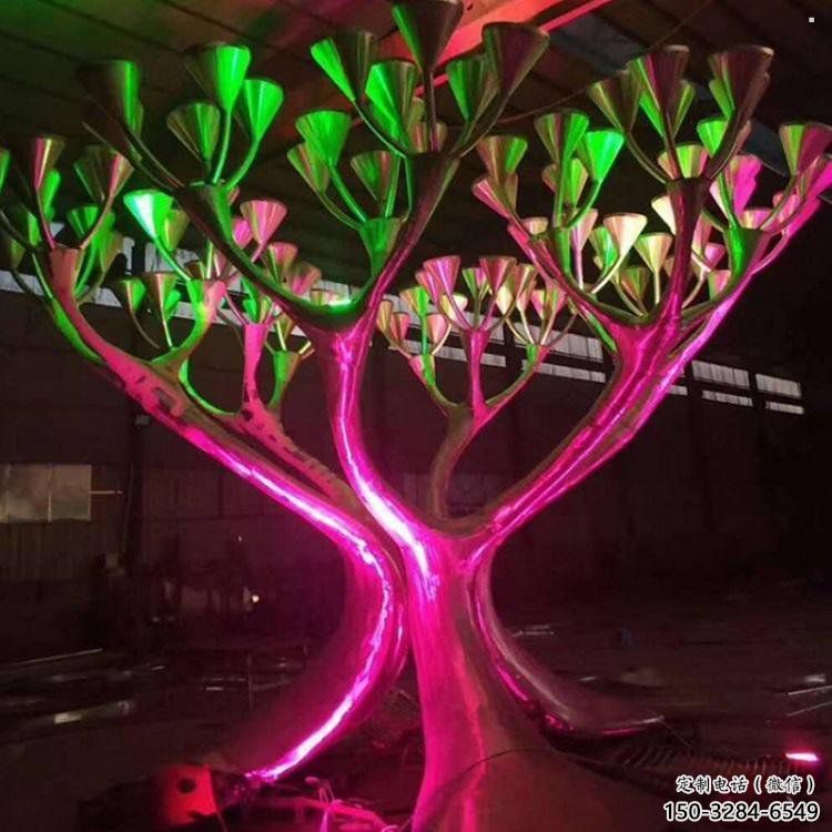 戶外燈光樹雕塑通用，陸地擺件，燈光蘑菇樹雕塑優選