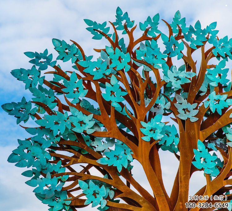 傘樹雕塑制作，村標概念，城市鏤空傘樹雕塑承接