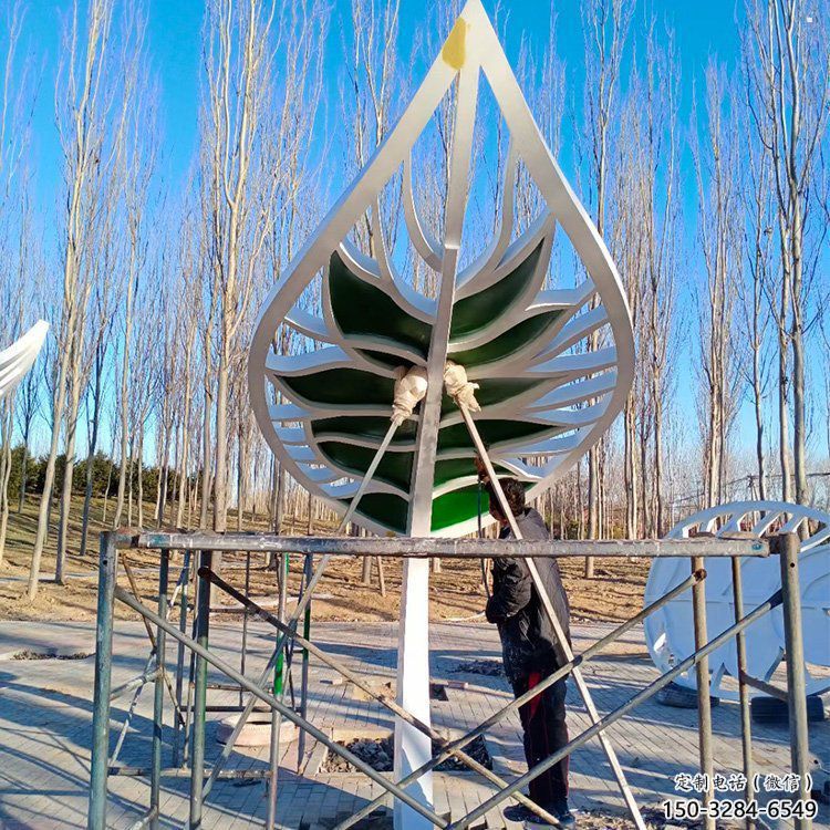 仿真樹葉雕塑制造商，美陳雕塑，彩繪仿真樹葉雕塑訂做