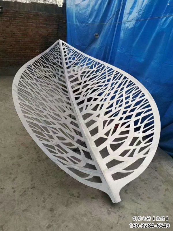 樹葉雕塑定做，標識雕塑，鏤空樹葉雕塑選定