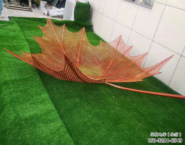 鏤空樹葉雕塑定做，廣場雕塑，鐵藝樹葉雕塑優選