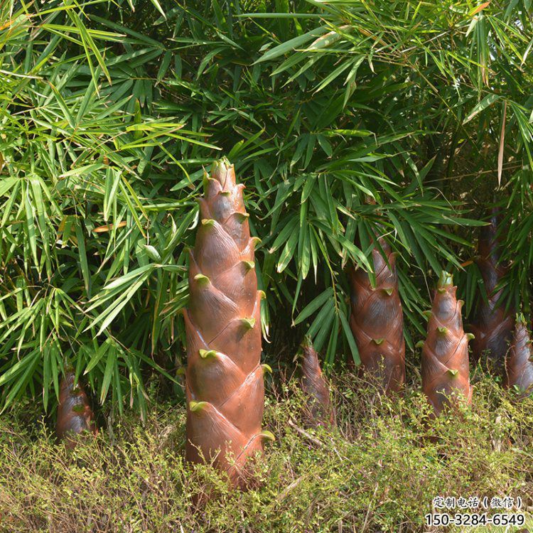 竹筍雕塑生產(chǎn)商，小區(qū)雕塑，不銹鋼竹筍雕塑廠家展品