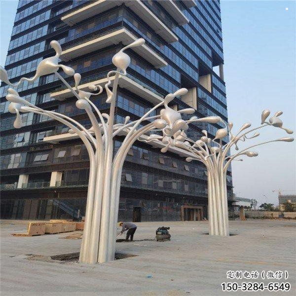 風(fēng)鈴樹(shù)雕塑定做，廣場(chǎng)系列，不銹鋼風(fēng)鈴樹(shù)雕塑制作