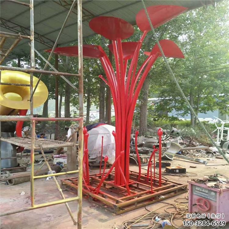 花樹(shù)雕塑定做，公園小品，烤漆不銹鋼花樹(shù)雕塑定價(jià)