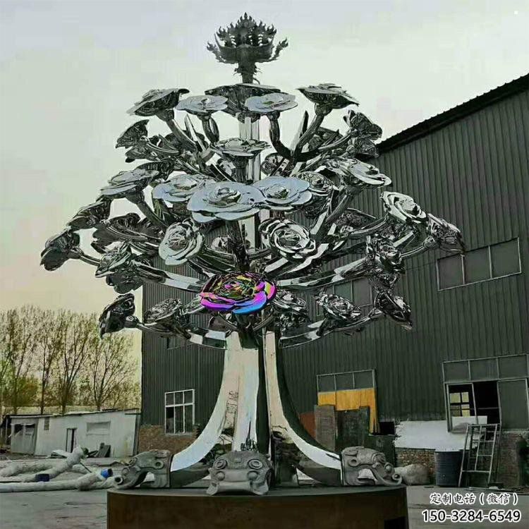花樹雕塑工廠，廣場(chǎng)雕塑，不銹鋼花樹雕塑點(diǎn)擊