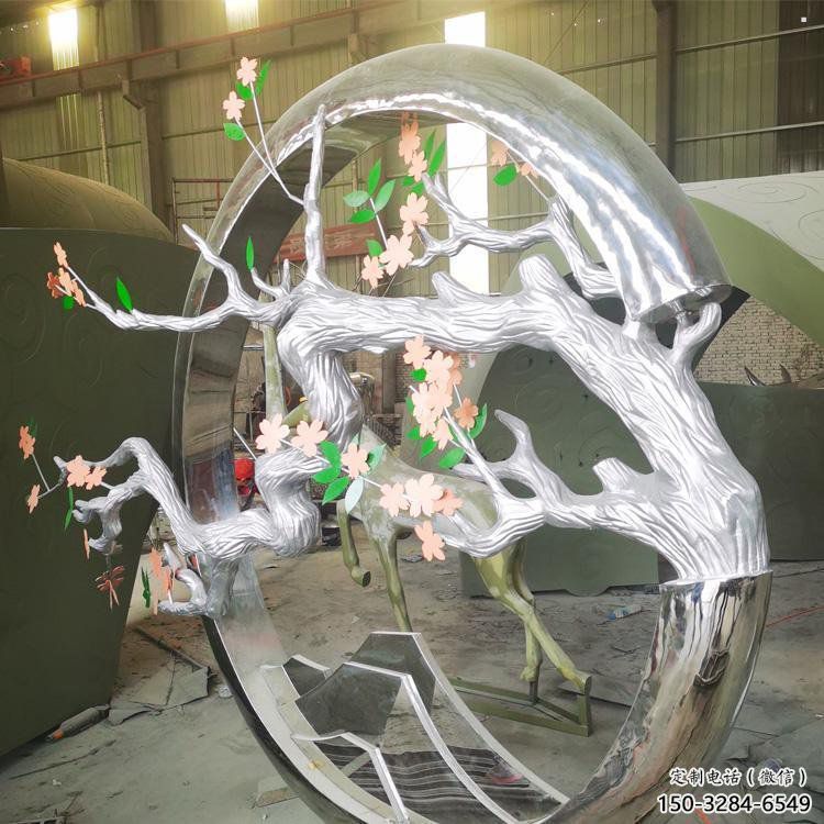 梅花樹雕塑提供，街頭雕塑，不銹鋼梅花樹雕塑優(yōu)價