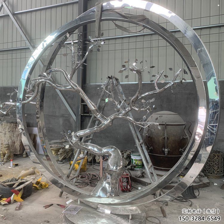 梅花樹雕塑預定，鍛造工藝，不銹鋼梅花樹雕塑指用