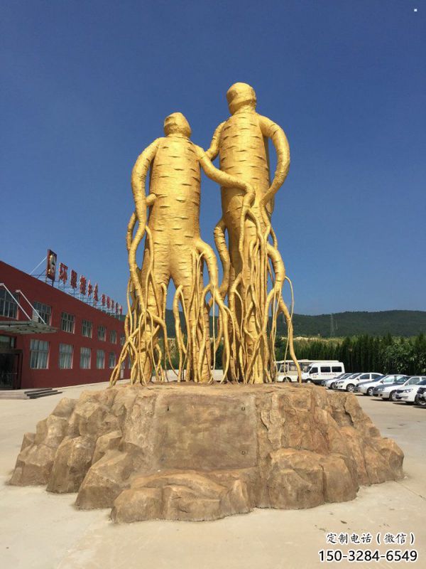 大型人參雕塑標(biāo)準(zhǔn)，街頭藝術(shù)，廣場(chǎng)人參樹(shù)雕塑通用