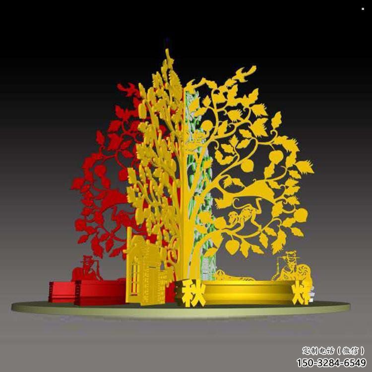 樹干雕塑訂做，小區雕塑，不銹鋼樹干雕塑廠