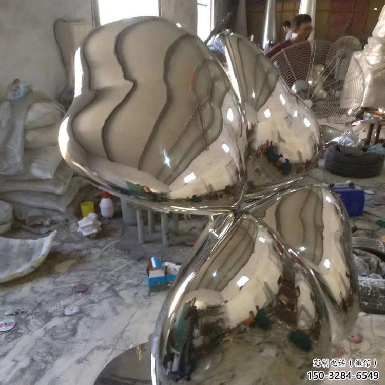 四葉草雕塑訂做，街道標識，不銹鋼四葉草雕塑定做