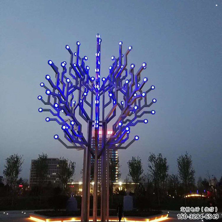 發財樹雕塑精選，歐式風格，不銹鋼發財樹雕塑選定