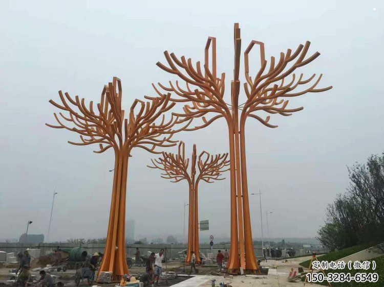 發(fā)財樹雕塑生產(chǎn)，標識雕塑，不銹鋼發(fā)財樹雕塑優(yōu)選