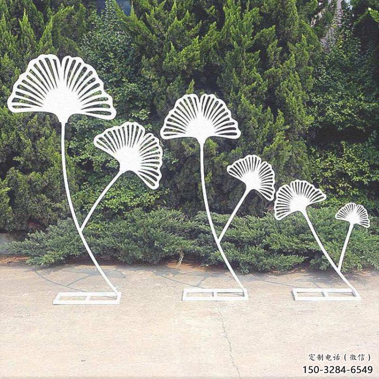 銀杏葉雕塑承接，廣場系列，不銹鋼銀杏葉雕塑標準