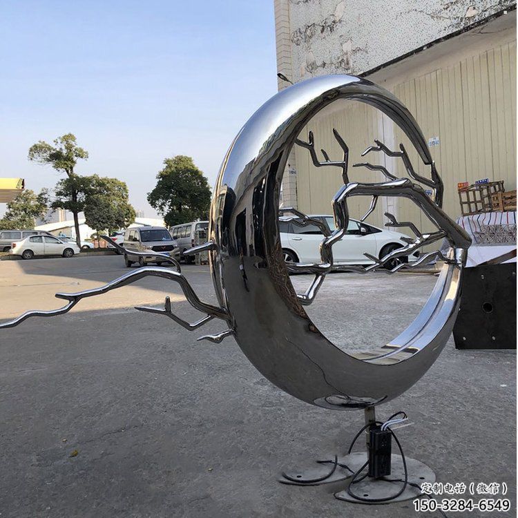 圓環樹雕塑廠，露天雕塑，不銹鋼圓環樹雕塑生產商