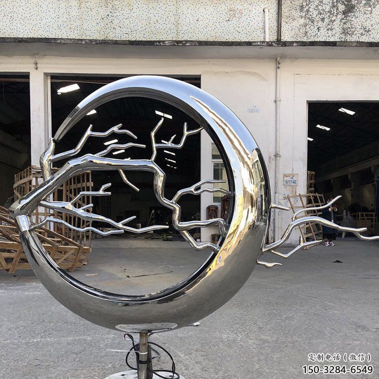圓環(huán)樹雕塑供應，景觀雕塑，不銹鋼圓環(huán)樹雕塑廠家