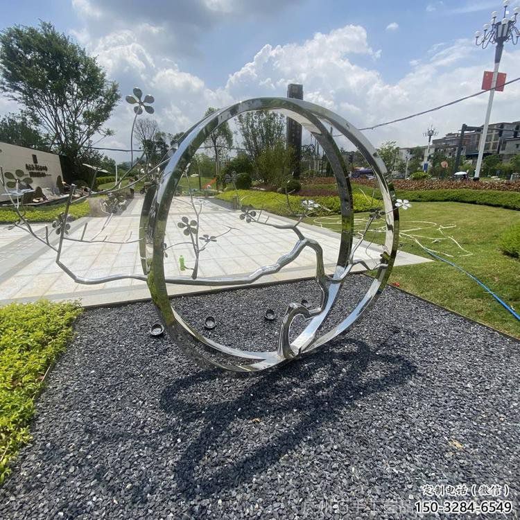 圓環(huán)樹雕塑預(yù)定，戶外雕塑，不銹鋼圓環(huán)樹雕塑特供