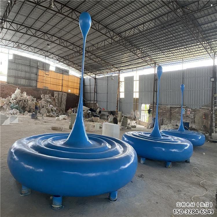 水滴雕塑觀賞型，街景小品，烤漆水滴雕塑常用