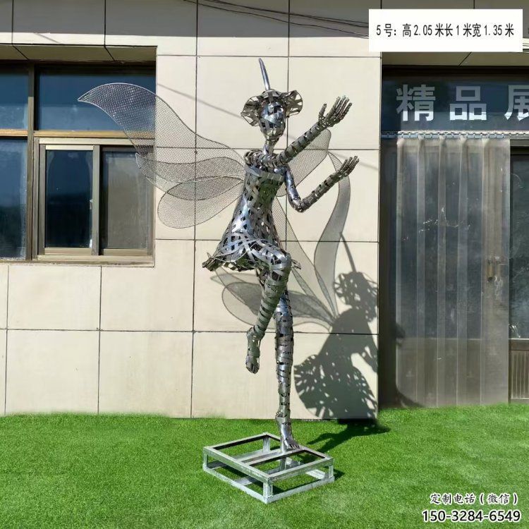 現(xiàn)代鏤空舞者雕塑承接，歐式風格，鐵藝跳舞雕塑精選