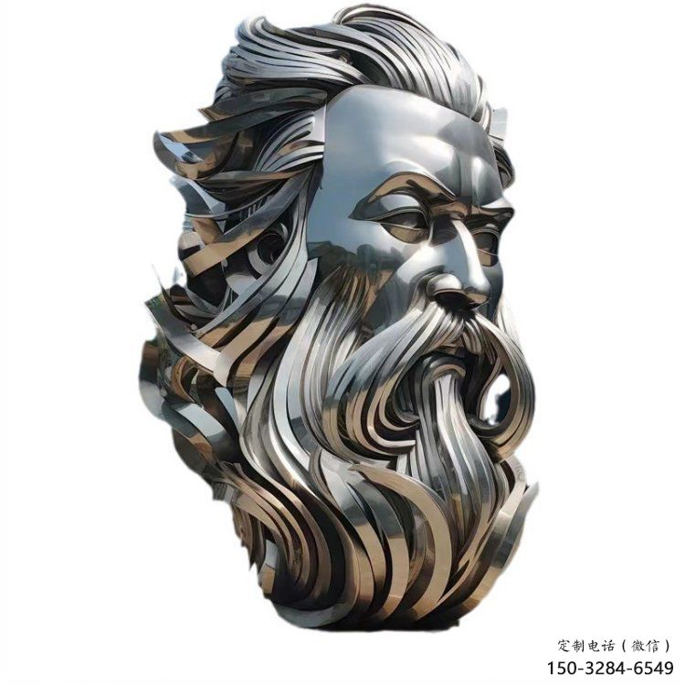 白鋼人頭像雕塑供需，標識雕塑，鏡面西方人雕塑制造商