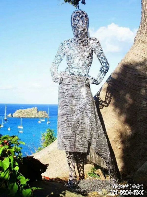 鏤空人物雕塑定做，城區小品，鐵藝字母人物雕塑定價