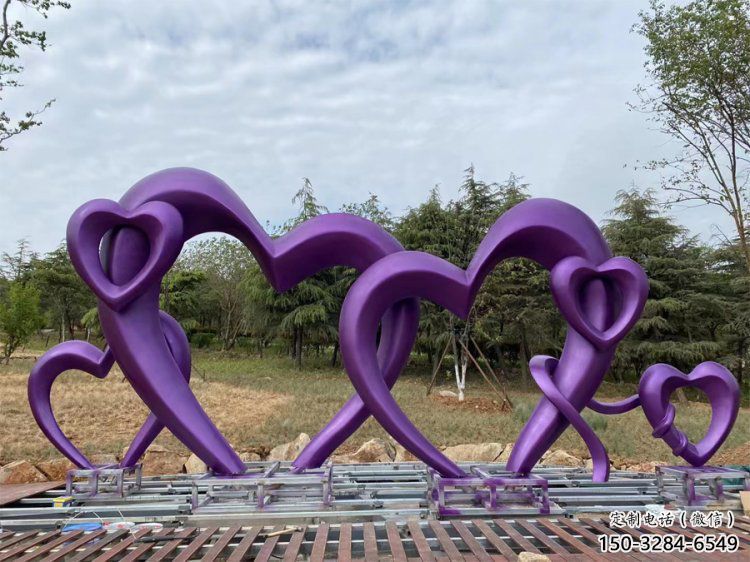 愛(ài)心雕塑制造商，鋼管組合，公共烤漆愛(ài)心雕塑優(yōu)選