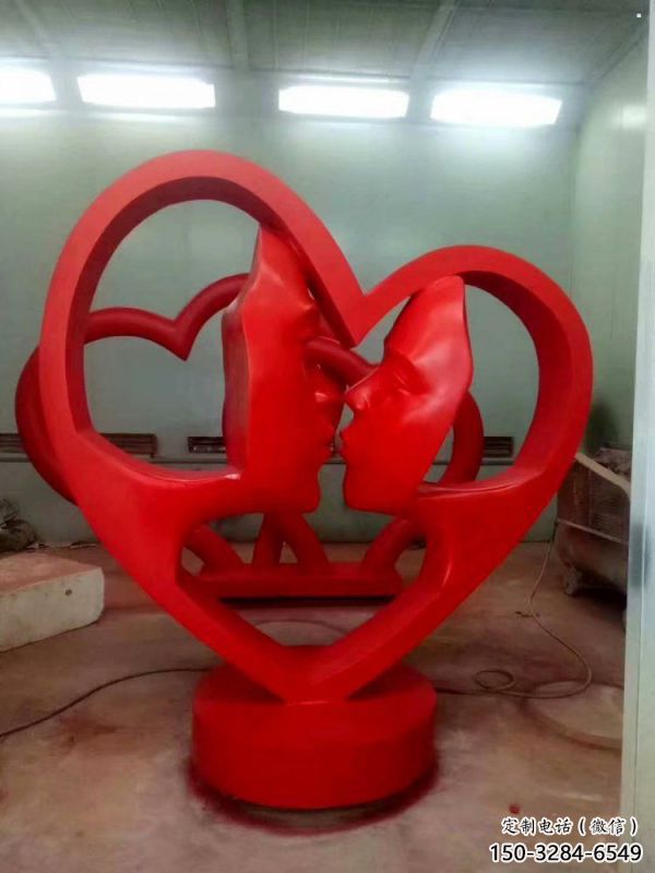 制造心形人物雕塑供需，鋼管組合，雕塑工程制作供應
