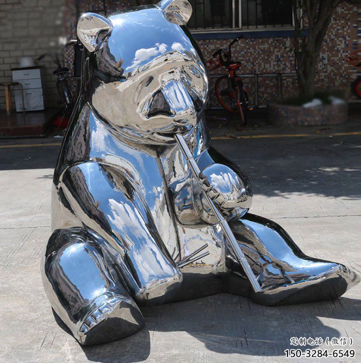 熊貓雕塑服務商，景觀雕塑，不銹鋼熊貓雕塑選定