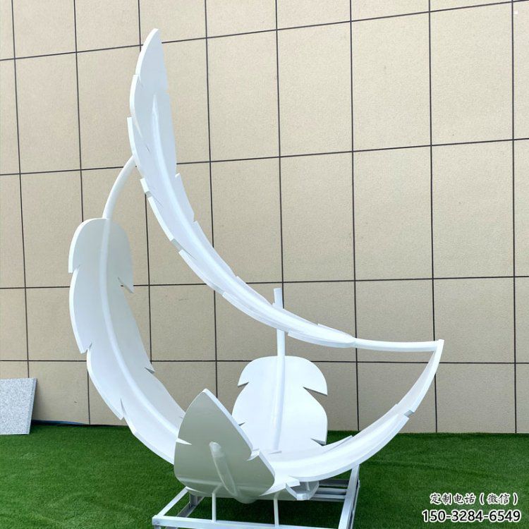 制造羽毛雕塑定價，地標(biāo)擺件，烤漆羽毛雕塑精選