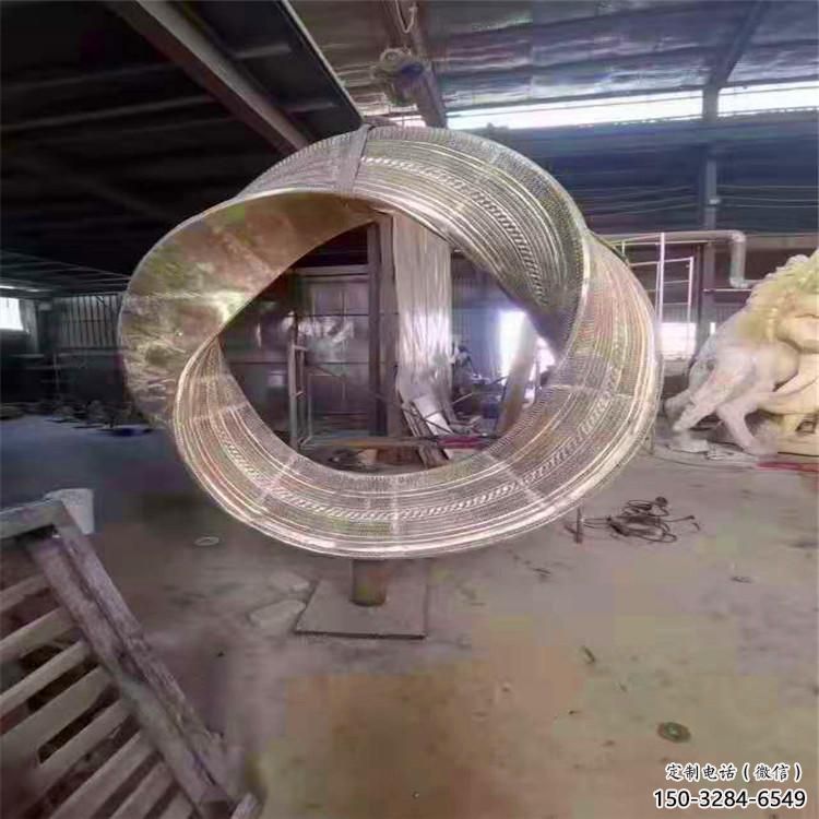 雙環雕塑供需，標識雕塑，不銹鋼雙環雕塑制造商