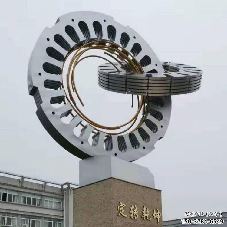 雙環(huán)雕塑展品，景觀概念，鏤空不銹鋼雙環(huán)雕塑優(yōu)選