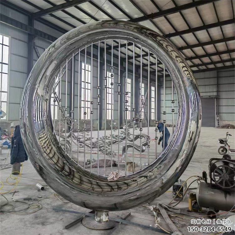 雕塑圓環(huán)批發(fā)，校園雕塑，抽象烤漆圓環(huán)雕塑定價(jià)